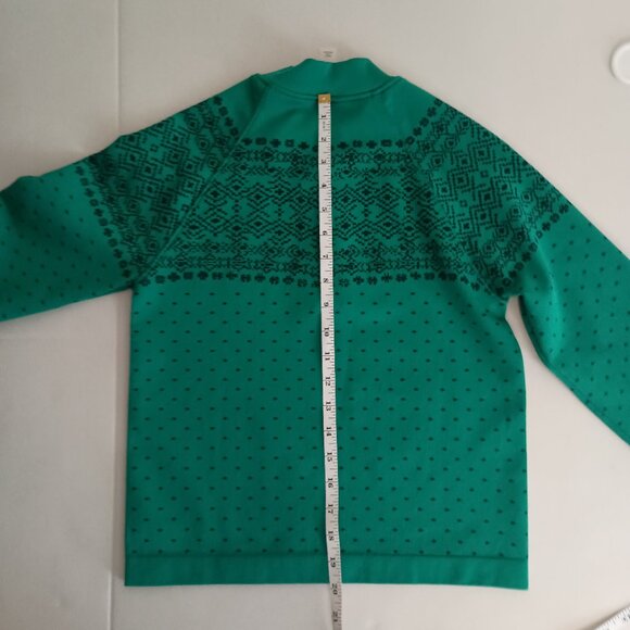 DSG Green with Black Fair Isle Style Long Sleeve Shirt Girl’s Size M - Picture 8 of 11